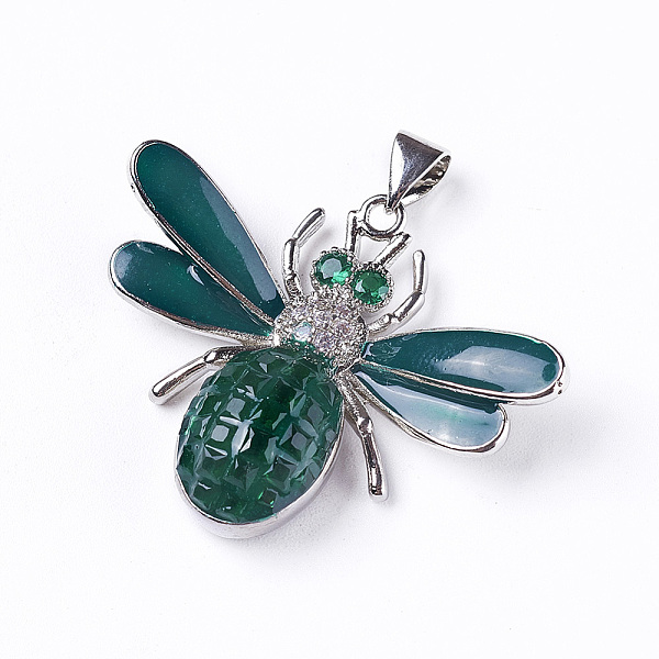 PandaHall Brass Cubic Zirconia Pendants, with Enamel, Bees, Platinum, Mixed Color, 28x35x7mm, Hole: 3x4.5mm Brass+Cubic Zirconia Bees..., Multicolor
PandaHall Brass Cubic Zirconia Pendants, with Enamel, Bees, Platinum, Mixed Color, 28x35x7mm, Hole: 3x4.5mm Brass+Cubic Zirconia Bees..., Multicolor