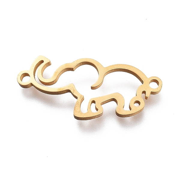 PandaHall 304 Stainless Steel Links Connectors, Laser Cut, Elephant Shape, Golden, 9x20x1mm, Hole: 1.5mm 304 Stainless Steel Elephant
PandaHall 304 Stainless Steel Links Connectors, Laser Cut, Elephant Shape, Golden, 9x20x1mm, Hole: 1.5mm 304 Stainless Steel Elephant