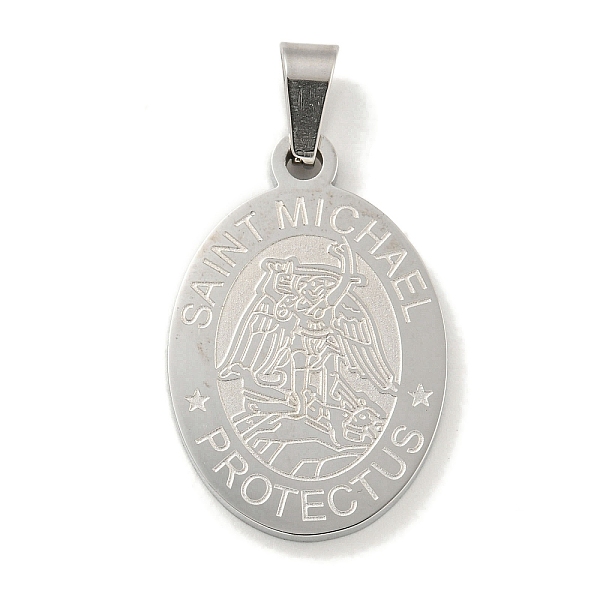 PandaHall 304 Stainless Steel Pendants, Oval with Saint Michael Charm, Stainless Steel Color, 27x18x2mm, Hole: 6x3.5mm 304 Stainless Steel...
PandaHall 304 Stainless Steel Pendants, Oval with Saint Michael Charm, Stainless Steel Color, 27x18x2mm, Hole: 6x3.5mm 304 Stainless Steel...