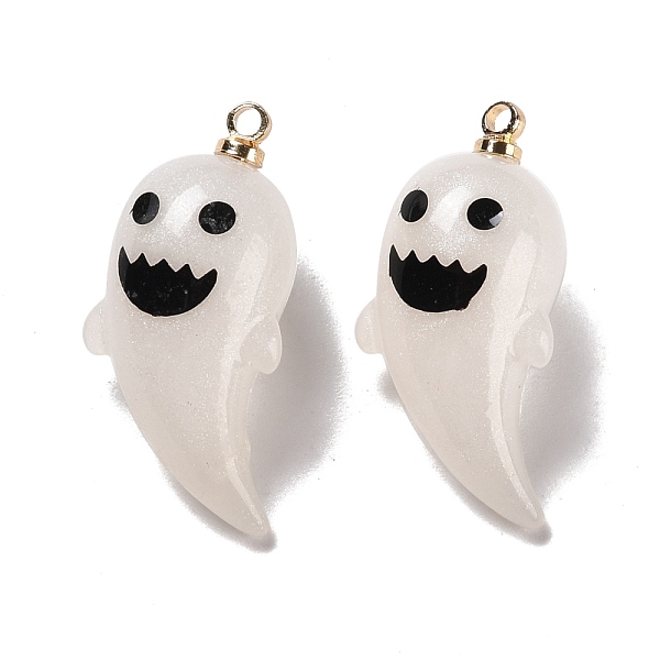 PandaHall Halloween Opaque Resin Pendants, with Light Gold Tone Metal Loops & Glitter Powder, Ghost, WhiteSmoke, 23.5x11x9.5mm, Hole: 1.5mm..., White
PandaHall Halloween Opaque Resin Pendants, with Light Gold Tone Metal Loops & Glitter Powder, Ghost, WhiteSmoke, 23.5x11x9.5mm, Hole: 1.5mm..., White
