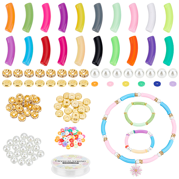 PandaHall PH 120pcs Acrylic Tube Bamboo Beads for Bangle Bracelet, Curved Tube Beads 100pcs 100pcs Clay Heishi Beads 20pcs Pearl Beads..., Multicolor
PandaHall PH 120pcs Acrylic Tube Bamboo Beads for Bangle Bracelet, Curved Tube Beads 100pcs 100pcs Clay Heishi Beads 20pcs Pearl Beads..., Multicolor