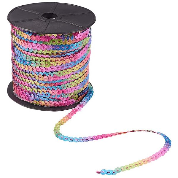 PandaHall 100 Yards Glitter Paillettes Sequins Roll, 6mm Flat Sequin Trim Sequin String Ribbon Roll for Crafts, DIY Projects...
PandaHall 100 Yards Glitter Paillettes Sequins Roll, 6mm Flat Sequin Trim Sequin String Ribbon Roll for Crafts, DIY Projects...