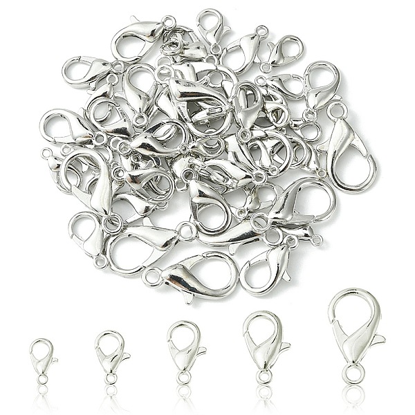 PandaHall 50Pcs 5 Styles Zinc Alloy Lobster Claw Clasps, Parrot Trigger Clasps, Jewelry Making Findings, Platinum, 10~21x6~12mm, Hole: 1~2mm...
PandaHall 50Pcs 5 Styles Zinc Alloy Lobster Claw Clasps, Parrot Trigger Clasps, Jewelry Making Findings, Platinum, 10~21x6~12mm, Hole: 1~2mm...