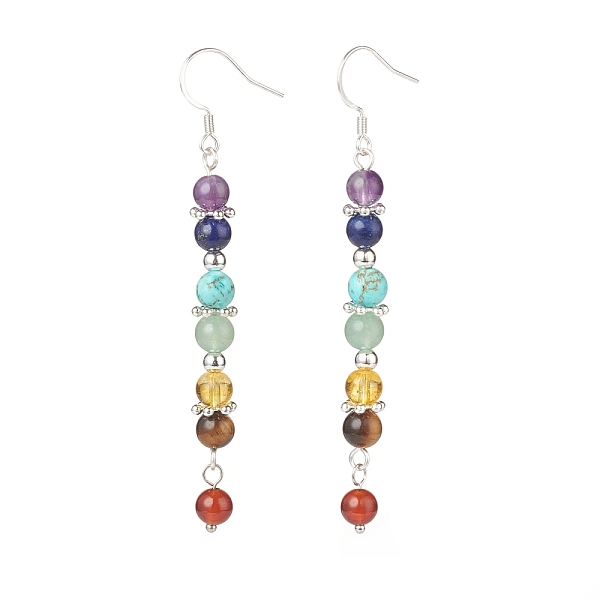 PandaHall Chakra Theme Natural & Synthetic Mixed Gemstone Beaded Long Dangle Earrings, 304 Stainless Steel Jewelry for Women, 77mm, Pin...
PandaHall Chakra Theme Natural & Synthetic Mixed Gemstone Beaded Long Dangle Earrings, 304 Stainless Steel Jewelry for Women, 77mm, Pin...