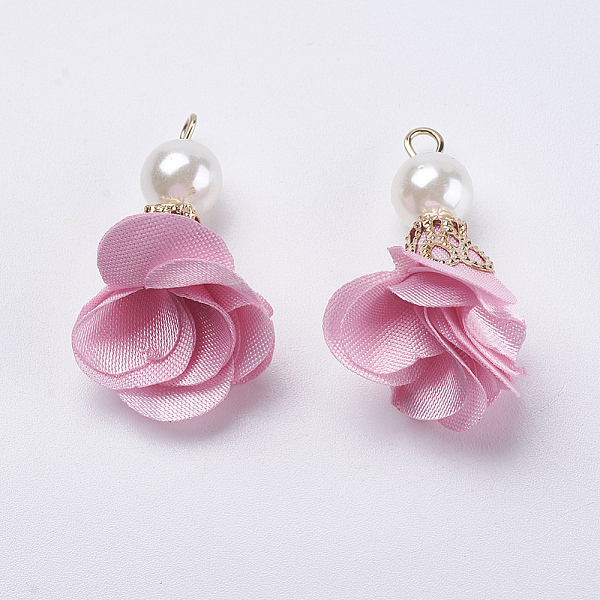 PandaHall Nylon Pendant Decorations, with Iron Findings, and Acrylic Pearl Beads, Flower, Light Gold, Pink, 30x27mm, Hole: 2mm Nylon Flower...
PandaHall Nylon Pendant Decorations, with Iron Findings, and Acrylic Pearl Beads, Flower, Light Gold, Pink, 30x27mm, Hole: 2mm Nylon Flower...