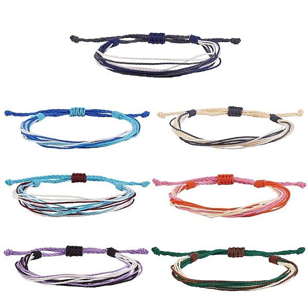 PandaHall Waxed Polyester Cord Bracelets Set, Friendship String Bracelets for Women, Mixed Color, Inner Diameter: 1-7/8~3-1/2 inch..., Multicolor
PandaHall Waxed Polyester Cord Bracelets Set, Friendship String Bracelets for Women, Mixed Color, Inner Diameter: 1-7/8~3-1/2 inch..., Multicolor