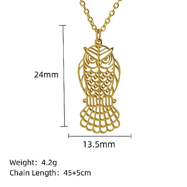 PandaHall Real 18K Gold Plated Stainless Steel Pendant Necklace, Origami Animal, Owl, 17.72 inch(45cm), Pendant: 24x13.5mm Stainless Steel...
PandaHall Real 18K Gold Plated Stainless Steel Pendant Necklace, Origami Animal, Owl, 17.72 inch(45cm), Pendant: 24x13.5mm Stainless Steel...