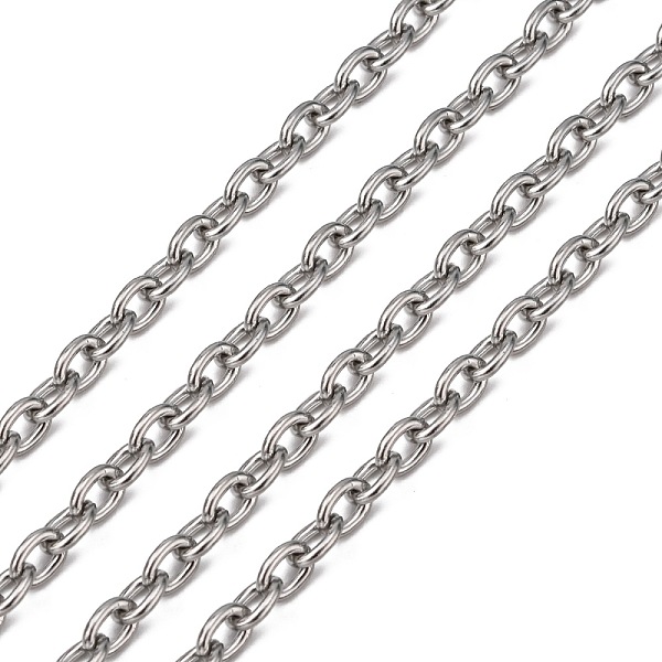 PandaHall 304 Stainless Steel Cable Chains, Unwelded, Oval, Stainless Steel Color, 6x4.5x1.2mm 304 Stainless Steel
PandaHall 304 Stainless Steel Cable Chains, Unwelded, Oval, Stainless Steel Color, 6x4.5x1.2mm 304 Stainless Steel