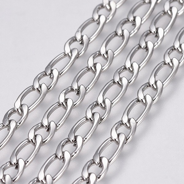 PandaHall 304 Stainless Steel Figaro Chains, Unwelded, Stainless Steel Color, 5.5~7.5x3.5~4x1mm 304 Stainless Steel
PandaHall 304 Stainless Steel Figaro Chains, Unwelded, Stainless Steel Color, 5.5~7.5x3.5~4x1mm 304 Stainless Steel