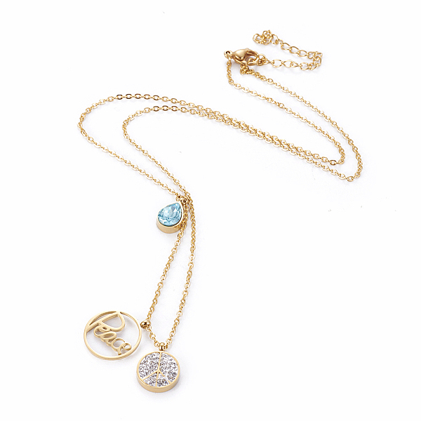 PandaHall 304 Stainless Steel Pendant Necklaces, with Polymer Clay Rhinestone, Flat Round with Drop, Golden, 18.1 inch(46cm), Flat Round..., White
PandaHall 304 Stainless Steel Pendant Necklaces, with Polymer Clay Rhinestone, Flat Round with Drop, Golden, 18.1 inch(46cm), Flat Round..., White