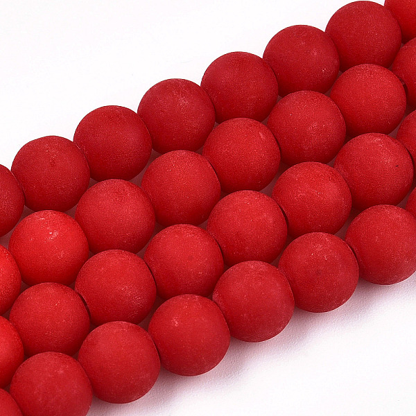 PandaHall Opaque Glass Beads Strands, Frosted, Round, Red, 8~8.5mm, Hole: 1.5mm, about 51~53pcs/strand, 14.96 inch~15.55 inch(38~39.7cm)...
PandaHall Opaque Glass Beads Strands, Frosted, Round, Red, 8~8.5mm, Hole: 1.5mm, about 51~53pcs/strand, 14.96 inch~15.55 inch(38~39.7cm)...