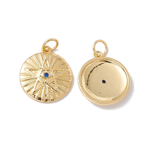 PandaHall Rack Plating Brass Micro Pave Blue Cubic Zirconia Pendants, with Jump Ring, Cadmium Free & Nickel Free & Lead Free, Flat Round...
PandaHall Rack Plating Brass Micro Pave Blue Cubic Zirconia Pendants, with Jump Ring, Cadmium Free & Nickel Free & Lead Free, Flat Round...