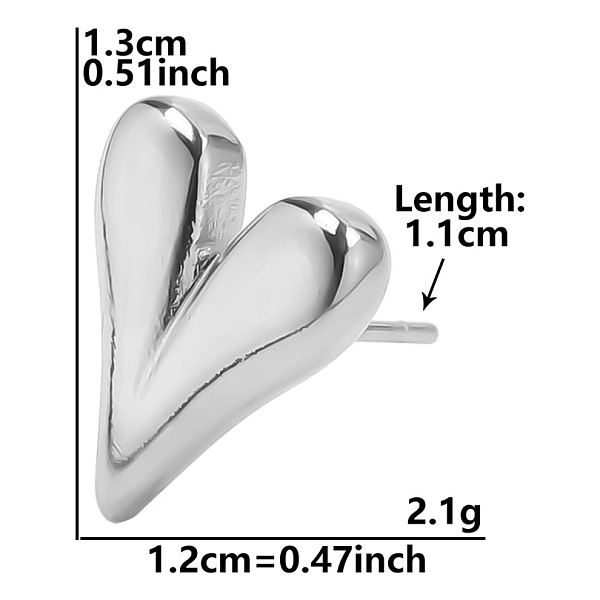 PandaHall Stylish 304 Stainless Steel Heart Stud Earrings for Women 304 Stainless Steel
PandaHall Stylish 304 Stainless Steel Heart Stud Earrings for Women 304 Stainless Steel