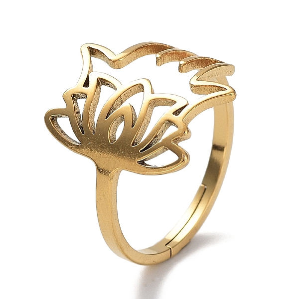 PandaHall Ion Plating(IP) 304 Stainless Steel Adjustable Rings, Hollow Hamsa Hand & Lotus Ring for Women, Real 18K Gold Plated, 2mm, Inner...
PandaHall Ion Plating(IP) 304 Stainless Steel Adjustable Rings, Hollow Hamsa Hand & Lotus Ring for Women, Real 18K Gold Plated, 2mm, Inner...