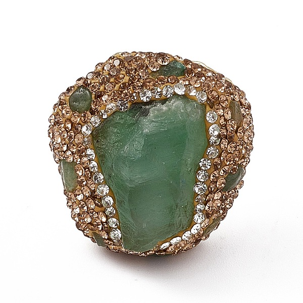 PandaHall Irregular Natural Fluorite Cuff Rings with Rhinestone, Rack Plating Brass Wide Ring for Women, Cadmium Free & Lead Free, Golden...
PandaHall Irregular Natural Fluorite Cuff Rings with Rhinestone, Rack Plating Brass Wide Ring for Women, Cadmium Free & Lead Free, Golden...