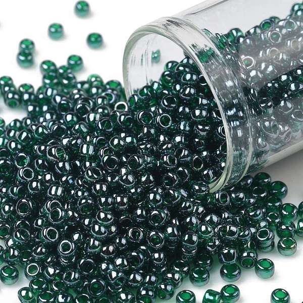 PandaHall TOHO Round Seed Beads, Japanese Seed Beads, (118) Transparent Luster Green Emerald, 8/0, 3mm, Hole: 1mm, about 1110pcs/50g Glass...
PandaHall TOHO Round Seed Beads, Japanese Seed Beads, (118) Transparent Luster Green Emerald, 8/0, 3mm, Hole: 1mm, about 1110pcs/50g Glass...