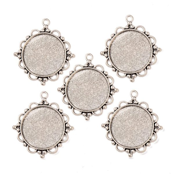 PandaHall Tibetan Style Alloy Pendant Cabochon Settings, Cadmium Free & Lead Free, Flat Round, Antique Silver, Tray: 30mm, 48x43x3mm, Hole...
PandaHall Tibetan Style Alloy Pendant Cabochon Settings, Cadmium Free & Lead Free, Flat Round, Antique Silver, Tray: 30mm, 48x43x3mm, Hole...