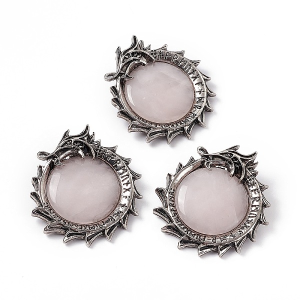 PandaHall Natural Rose Quartz Pendants, Dragon Charms, with Rack Plating Antique Silver Tone Alloy Findings, Cadmium Free & Lead Free...
PandaHall Natural Rose Quartz Pendants, Dragon Charms, with Rack Plating Antique Silver Tone Alloy Findings, Cadmium Free & Lead Free...