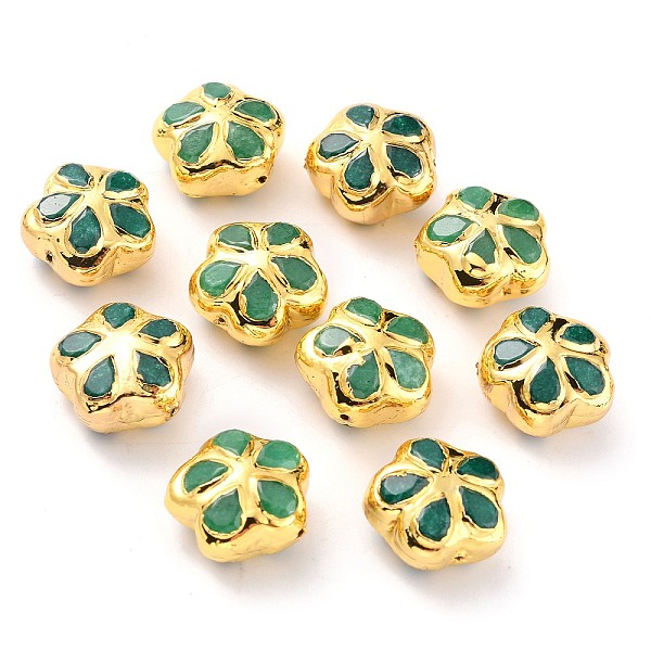 PandaHall Natural Quartz Beads, with Golden Brass Findings, Dyed, Flower, Green, 18.5~19x18.5~19x11.5~12mm, Hole: 0.8mm Other Quartz Flower...
PandaHall Natural Quartz Beads, with Golden Brass Findings, Dyed, Flower, Green, 18.5~19x18.5~19x11.5~12mm, Hole: 0.8mm Other Quartz Flower...