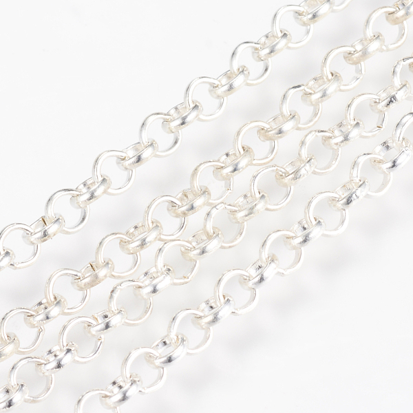 PandaHall Iron Rolo Chain, Unwelded, with Spool, Cadmium Free & Nickel Free & Lead Free, Silver, 4x1mm, about 164.04 Feet(50m)/roll Iron...
PandaHall Iron Rolo Chain, Unwelded, with Spool, Cadmium Free & Nickel Free & Lead Free, Silver, 4x1mm, about 164.04 Feet(50m)/roll Iron...