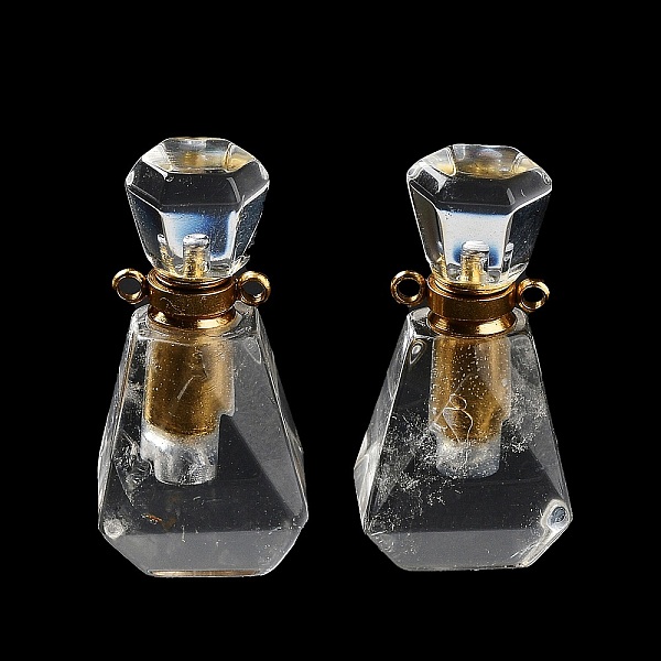 PandaHall Natural Quartz Crystal Perfume Bottle Pendants, with Golden Tone Stainless Steel Findings, Essentail Oil Diffuser Charm, for...
PandaHall Natural Quartz Crystal Perfume Bottle Pendants, with Golden Tone Stainless Steel Findings, Essentail Oil Diffuser Charm, for...