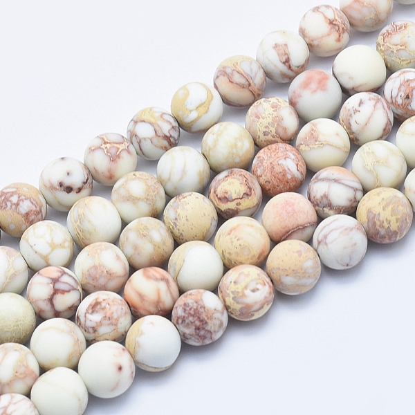 PandaHall Natural Imperial Jasper Beads Strands, Frosted, Round, Beige, 8mm, Hole: 1mm, about 49pcs/strand, 15.7 inch. Imperial Jasper Round..., Yellow
PandaHall Natural Imperial Jasper Beads Strands, Frosted, Round, Beige, 8mm, Hole: 1mm, about 49pcs/strand, 15.7 inch. Imperial Jasper Round..., Yellow