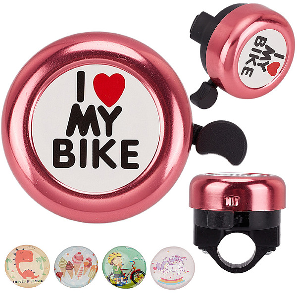 PandaHall I Love My Bike Alloy Bicycle Bells, with Plastic Finding & Resin Sticker, Bicycle Accessories, Round, Pink, 54x69x53mm Alloy Round...
PandaHall I Love My Bike Alloy Bicycle Bells, with Plastic Finding & Resin Sticker, Bicycle Accessories, Round, Pink, 54x69x53mm Alloy Round...
