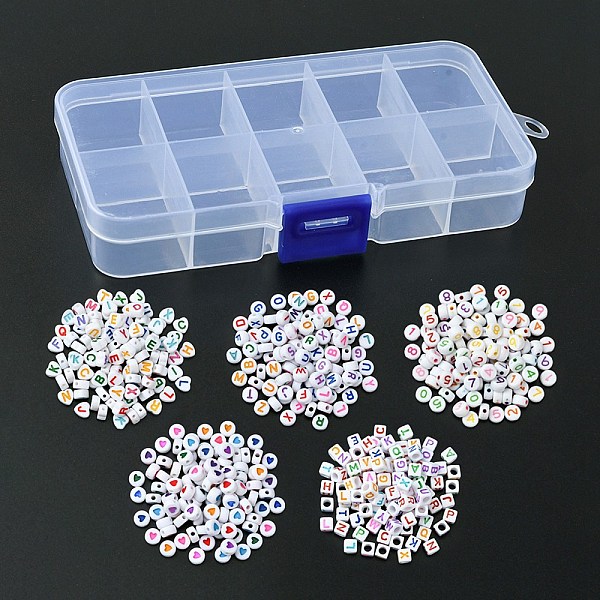 PandaHall 500Pcs 5 Styles Opaque White Acrylic Beads, Cube/Flat Round/Heart, Mixed Shapes, 7x7x4mm, Hole: 1.5mm, 100pcs/style Acrylic Mixed...
PandaHall 500Pcs 5 Styles Opaque White Acrylic Beads, Cube/Flat Round/Heart, Mixed Shapes, 7x7x4mm, Hole: 1.5mm, 100pcs/style Acrylic Mixed...