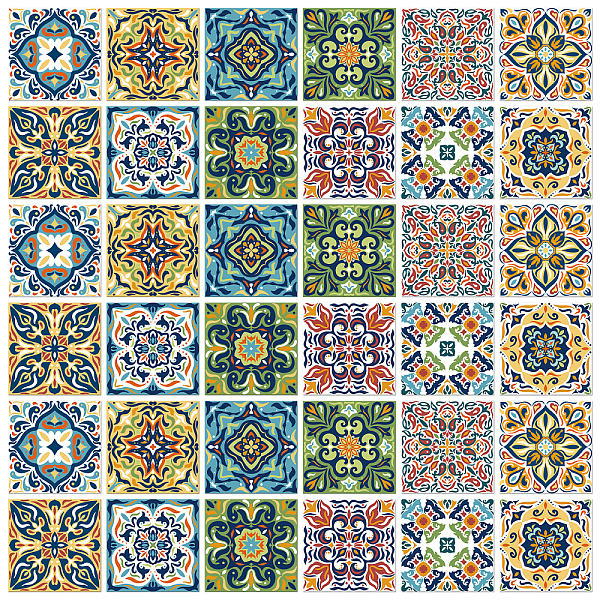 PandaHall Waterproof PVC Tile Stickers, for Kitchen Bathroom Waterprrof Wall Tiles, Square with Flower Pattern, Colorful, 100x100mm, 12...
PandaHall Waterproof PVC Tile Stickers, for Kitchen Bathroom Waterprrof Wall Tiles, Square with Flower Pattern, Colorful, 100x100mm, 12...