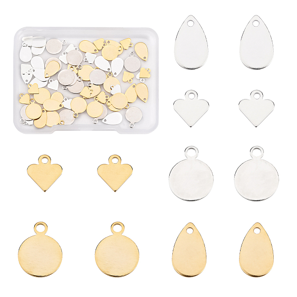 PandaHall SUPERFINDINGS 60Pcs 6 Style Brass Charms, Teardrop & Heart & Flat Round, Mixed Color, 7~10.5x6~8x0.4~0.5mm, Hole: 0.9~1.5mm...
PandaHall SUPERFINDINGS 60Pcs 6 Style Brass Charms, Teardrop & Heart & Flat Round, Mixed Color, 7~10.5x6~8x0.4~0.5mm, Hole: 0.9~1.5mm...