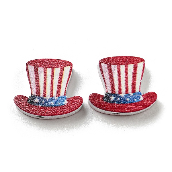 PandaHall Printed Wood Beads, USA Flag Pattern, Red and Blue, Hat, 17x19.5x6mm, Hole: 2.5mm Wood Hat Red
PandaHall Printed Wood Beads, USA Flag Pattern, Red and Blue, Hat, 17x19.5x6mm, Hole: 2.5mm Wood Hat Red