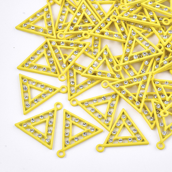PandaHall Spray Painted Alloy Pendants, with Rhinestone, Triangle, Crystal, Yellow, 23x22.5x2.5mm, Hole: 2mm Alloy+Rhinestone Triangle...
PandaHall Spray Painted Alloy Pendants, with Rhinestone, Triangle, Crystal, Yellow, 23x22.5x2.5mm, Hole: 2mm Alloy+Rhinestone Triangle...