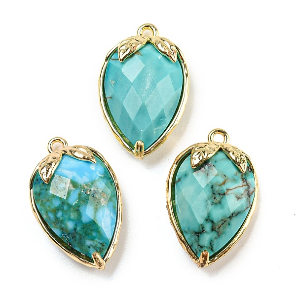 PandaHall Natural Turquoise Faceted Pendants, Rack Plating Brass Strawberry Charms, Golden, 18x11x5~5.5mm, Hole: 1.2mm Turquoise Strawberry
PandaHall Natural Turquoise Faceted Pendants, Rack Plating Brass Strawberry Charms, Golden, 18x11x5~5.5mm, Hole: 1.2mm Turquoise Strawberry