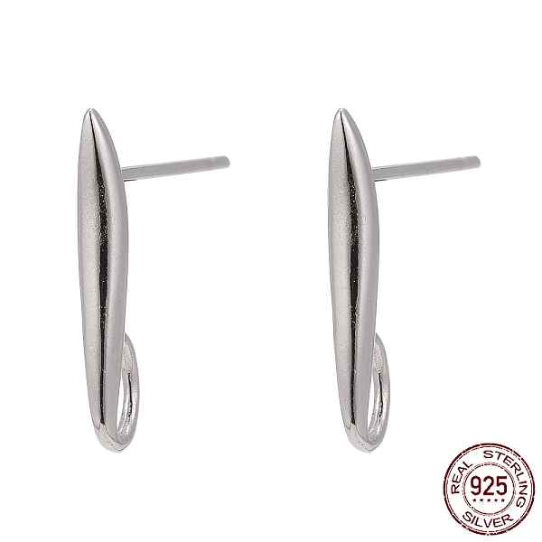 PandaHall Rhodium Plated 925 Sterling Silver Stud Earring Findings, with 925 Stamp, Platinum, 14x2x1.5mm, Hole: 2x3mm, Pin: 0.8mm Sterling...
PandaHall Rhodium Plated 925 Sterling Silver Stud Earring Findings, with 925 Stamp, Platinum, 14x2x1.5mm, Hole: 2x3mm, Pin: 0.8mm Sterling...