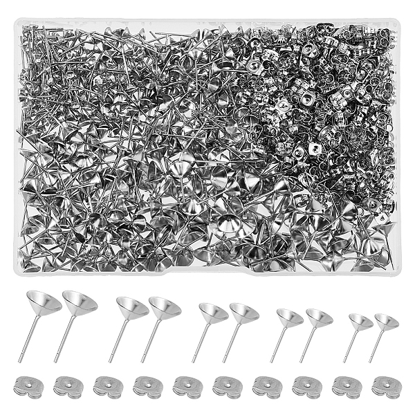 PandaHall DICOSMETIC 500Pcs 5 Size 304 Stainless Steel Post Stud Earring Settings, for Rhinestone, with 500Pcs Ear Nuts, Stainless Steel...
PandaHall DICOSMETIC 500Pcs 5 Size 304 Stainless Steel Post Stud Earring Settings, for Rhinestone, with 500Pcs Ear Nuts, Stainless Steel...
