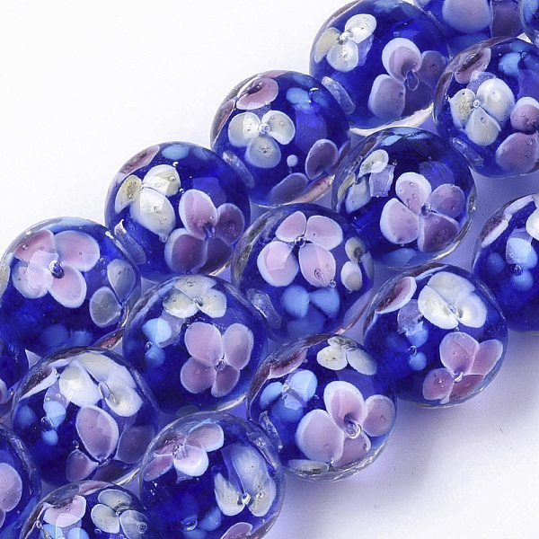 PandaHall Handmade Lampwork Beads Strands, Inner Flower, Round, Blue, 11.5~12.5x10.5~11.5mm, Hole: 1.4mm, about 45pcs/Strand, 19.69...
PandaHall Handmade Lampwork Beads Strands, Inner Flower, Round, Blue, 11.5~12.5x10.5~11.5mm, Hole: 1.4mm, about 45pcs/Strand, 19.69...