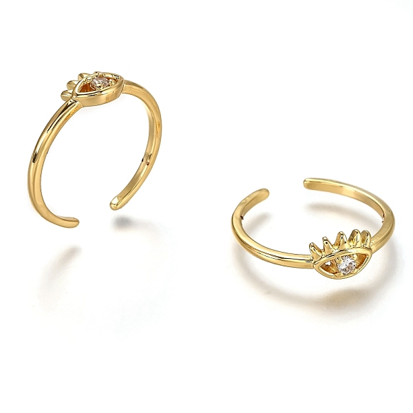 PandaHall Brass Micro Pave Clear Cubic Zirconia Cuff Rings, Open Rings, Long-Lasting Plated, Eye, Real 18K Gold Plated, US Size 7 1/4...
PandaHall Brass Micro Pave Clear Cubic Zirconia Cuff Rings, Open Rings, Long-Lasting Plated, Eye, Real 18K Gold Plated, US Size 7 1/4...