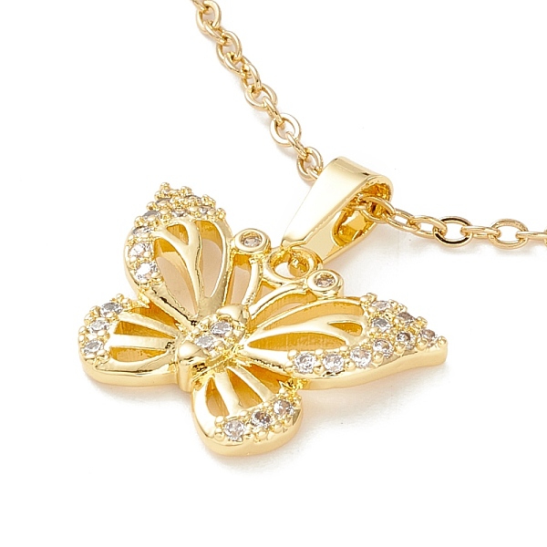 PandaHall Clear Cubic Zirconia Butterfly Pendant Necklace, 304 Stainless Steel Jewelry for Women, Golden, 17.72 inch(45cm) Cubic Zirconia
PandaHall Clear Cubic Zirconia Butterfly Pendant Necklace, 304 Stainless Steel Jewelry for Women, Golden, 17.72 inch(45cm) Cubic Zirconia