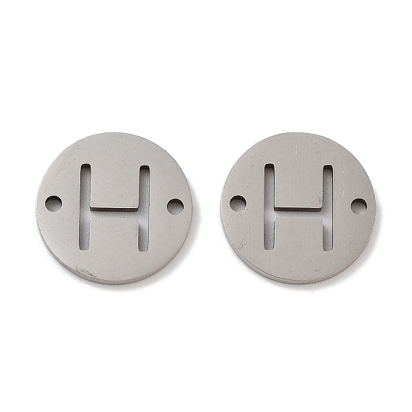 PandaHall 201 Stainless Steel Hollow Flat Round Links, Letter Connector Charms, Stainless Steel Color, Letter H, 12x1mm, Hole: 1.2mm 201...
PandaHall 201 Stainless Steel Hollow Flat Round Links, Letter Connector Charms, Stainless Steel Color, Letter H, 12x1mm, Hole: 1.2mm 201...