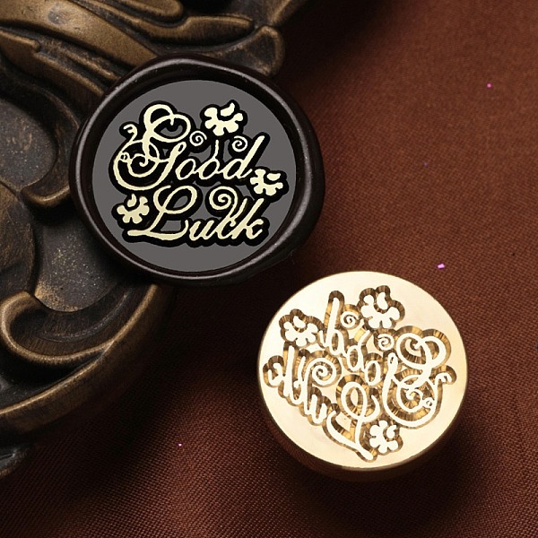 PandaHall Good Luck Wax Seal Brass Stamp Heads, for Wax Seal Stamp, Golden, Word, 25x15mm, Inner Diameter: 7mm Brass Word
PandaHall Good Luck Wax Seal Brass Stamp Heads, for Wax Seal Stamp, Golden, Word, 25x15mm, Inner Diameter: 7mm Brass Word