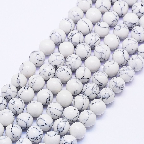 PandaHall Synthetic Howlite Bead Strands, Dyed, Round, 8mm, Hole: 1mm, about 48pcs/strand, 15.74 inch Howlite Round White
PandaHall Synthetic Howlite Bead Strands, Dyed, Round, 8mm, Hole: 1mm, about 48pcs/strand, 15.74 inch Howlite Round White