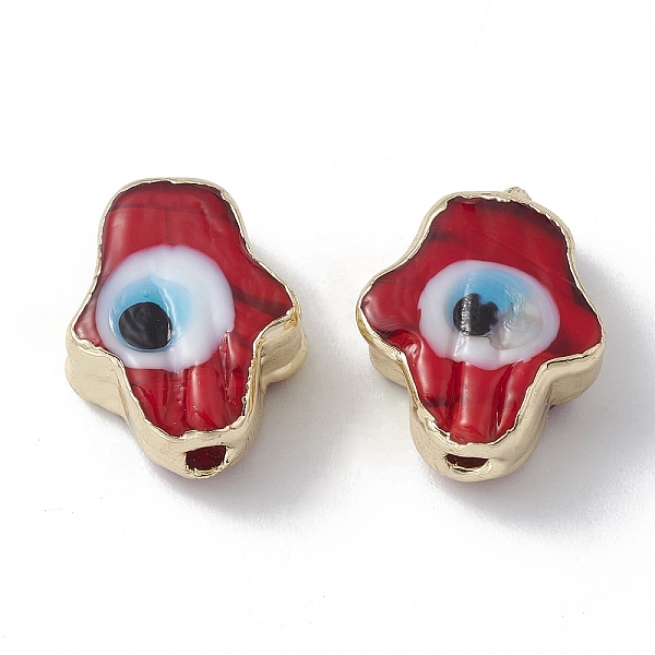 PandaHall Brass Beads, with Enamel, Real 18K Gold Plated, Hamsa Hand/Hand of Miriam with Evil Eye, FireBrick, 15.5x12x6mm, Hole: 1~1.8mm..., Red
PandaHall Brass Beads, with Enamel, Real 18K Gold Plated, Hamsa Hand/Hand of Miriam with Evil Eye, FireBrick, 15.5x12x6mm, Hole: 1~1.8mm..., Red