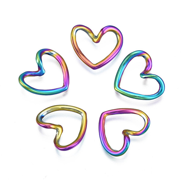 PandaHall Rack Plating 304 Stainless Steel Link Ring, Cadmium Free & Nickel Free & Lead Free, Twisted Heart, Rainbow Color, 15x17x4mm, Inner...
PandaHall Rack Plating 304 Stainless Steel Link Ring, Cadmium Free & Nickel Free & Lead Free, Twisted Heart, Rainbow Color, 15x17x4mm, Inner...