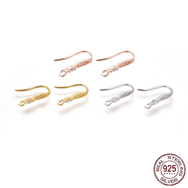 PandaHall 925 Sterling Silver Micro Pave Cubic Zirconia Earring Hooks, with 925 Stamp, Clear, Mixed Color, 17x2.5mm, Hole: 1mm, 20 Gauge...
PandaHall 925 Sterling Silver Micro Pave Cubic Zirconia Earring Hooks, with 925 Stamp, Clear, Mixed Color, 17x2.5mm, Hole: 1mm, 20 Gauge...