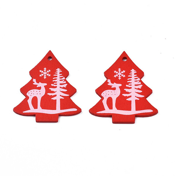 PandaHall Christmas Theme Spray Painted Wood Pendants, Single-Sided Printed, Christmas Tree with Reindeer/Stag, Red, 49x43x2.5mm, Hole: 2mm...
PandaHall Christmas Theme Spray Painted Wood Pendants, Single-Sided Printed, Christmas Tree with Reindeer/Stag, Red, 49x43x2.5mm, Hole: 2mm...