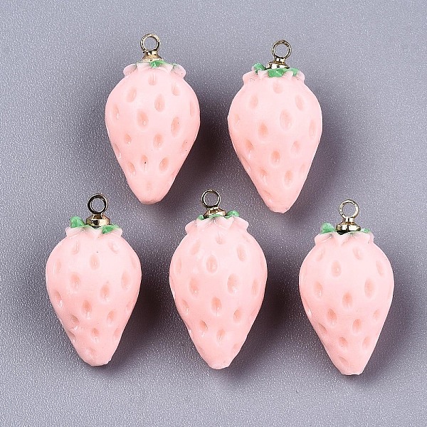 PandaHall Resin Pendants, with Golden Plated Brass Peg Bails, Strawberry, Pink, 20~21x11x11mm, Hole: 1.5mm Brass+Resin Fruit Pink
PandaHall Resin Pendants, with Golden Plated Brass Peg Bails, Strawberry, Pink, 20~21x11x11mm, Hole: 1.5mm Brass+Resin Fruit Pink