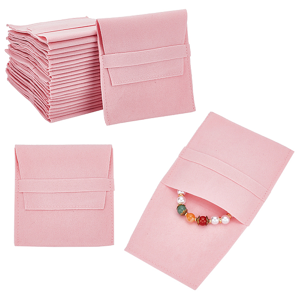 PandaHall Velvet Jewelry Flap Pouches, Folding Envelope Bag for Earrings, Bracelets, Necklaces Packaging, Rectangle, Pink, 96x90x2.5mm...
PandaHall Velvet Jewelry Flap Pouches, Folding Envelope Bag for Earrings, Bracelets, Necklaces Packaging, Rectangle, Pink, 96x90x2.5mm...