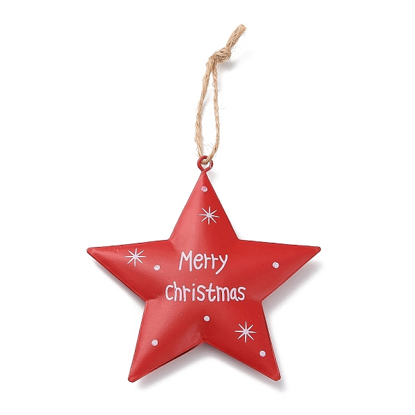 PandaHall Christmas Theme Iron Big Pendant Decoration, Hemp Rope Christmas Tree Party Hanging Ornaments, Star, 175mm Iron Star Red
PandaHall Christmas Theme Iron Big Pendant Decoration, Hemp Rope Christmas Tree Party Hanging Ornaments, Star, 175mm Iron Star Red