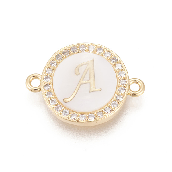 PandaHall Brass Micro Pave Cubic Zirconia Links, with Shell, Long-Lasting Plated, Lead Free & Cadmium Free & Nickel Free, Real 18K Gold..., Clear
PandaHall Brass Micro Pave Cubic Zirconia Links, with Shell, Long-Lasting Plated, Lead Free & Cadmium Free & Nickel Free, Real 18K Gold..., Clear
