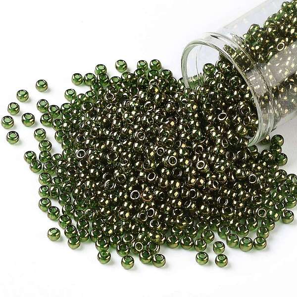 PandaHall TOHO Round Seed Beads, Japanese Seed Beads, (324) Gold Luster Moss Green, 8/0, 3mm, Hole: 1mm, about 222pcs/10g Glass Green
PandaHall TOHO Round Seed Beads, Japanese Seed Beads, (324) Gold Luster Moss Green, 8/0, 3mm, Hole: 1mm, about 222pcs/10g Glass Green